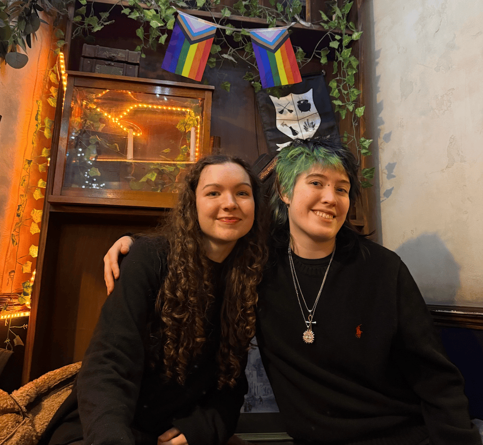 My flatmate Cassidy and I at a local cafe in Edinburgh.